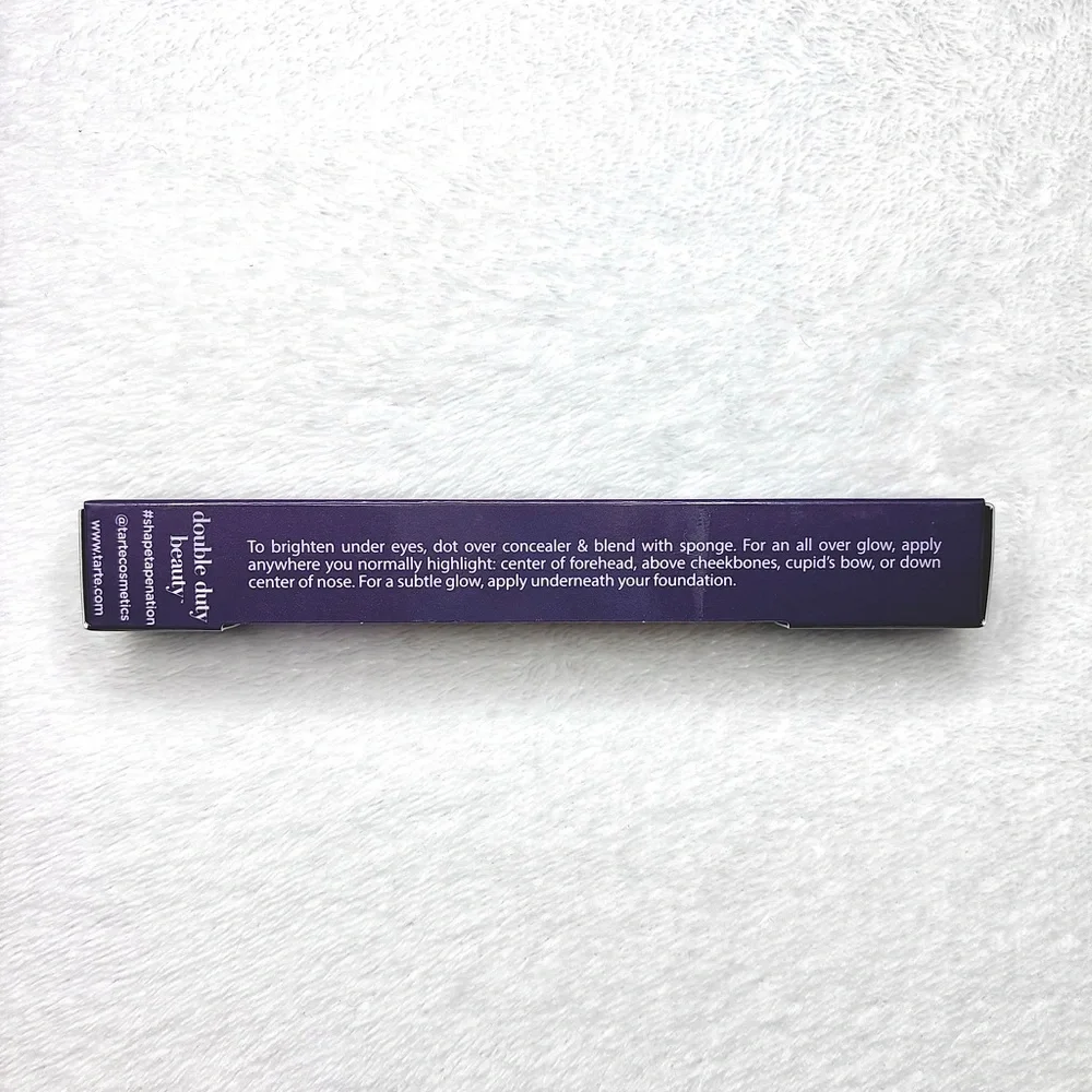 Tarte Shape Tape Glow Wand Liquid Highlighter with Sponge Auroral Full Size New